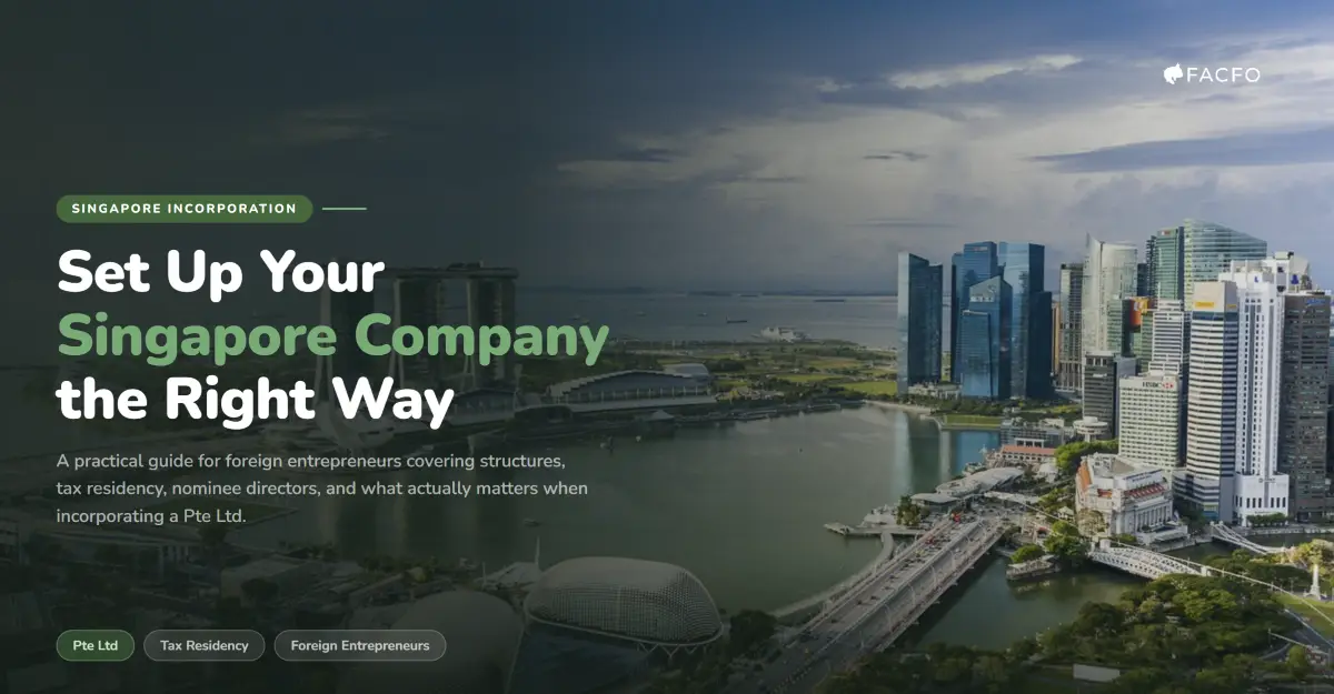 Singapore city skyline illustrating a guide on company incorporation for foreign entrepreneurs