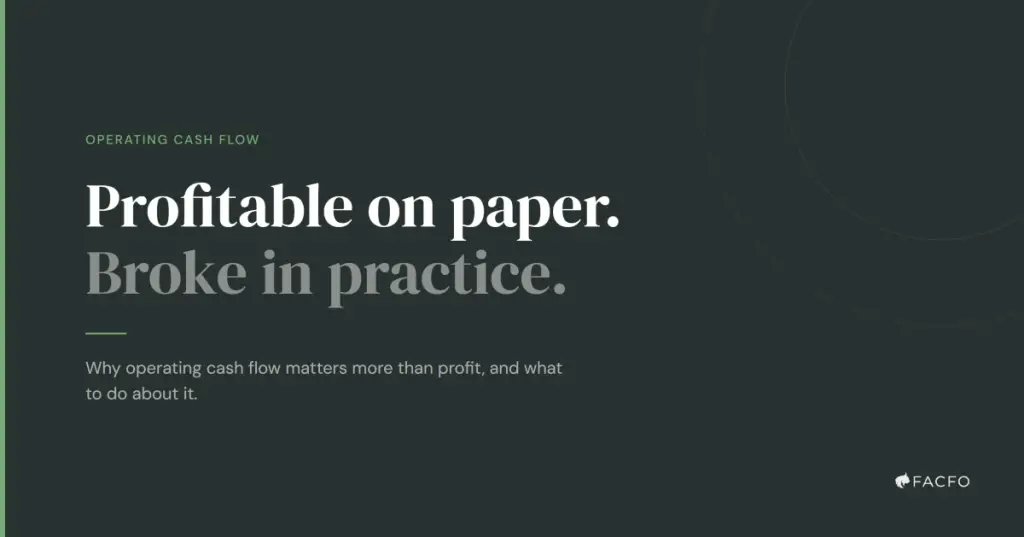 Branded graphic: why new business owners should prioritise operating cash flow over profit