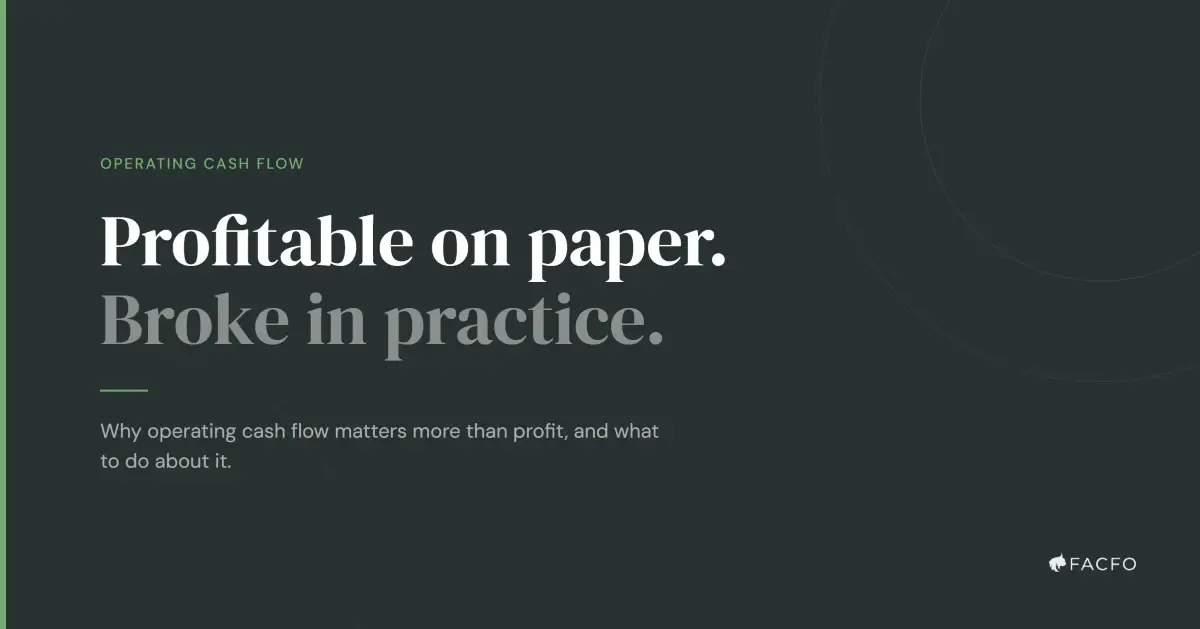 Branded graphic: why new business owners should prioritise operating cash flow over profit